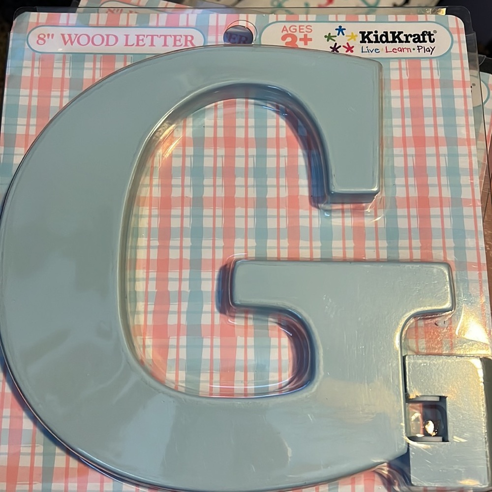 KidKraft 8” Wooden Letter G Blue